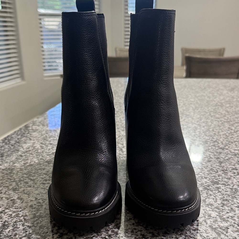 Tory Burch Black Platform Chelsea Boots - Picture 2 of 7